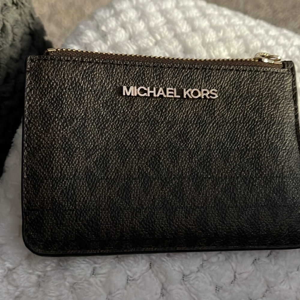 Michael Kors Jet Set SM Coin Pouch Wallet Brown
